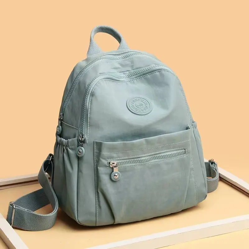 Backpack for women with large capacity, simple and versatile backpacks, bags for women's fashionable and lightweight travel bags, breathable men's and women's bags, solid colors, daily urban simplicity