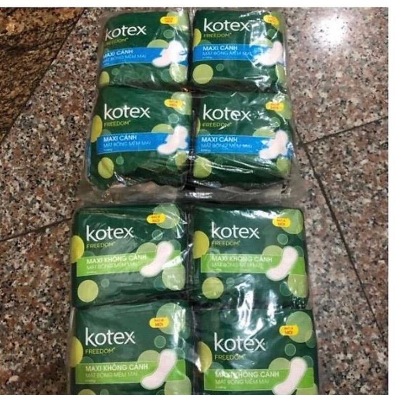 Combo 8 gói Băng vệ sinh Kotex Freedom cánh 8 miếng Hàng ngày Khả năng thấm hút Khả năng thấm hút Khả năng thấm hút Cotton