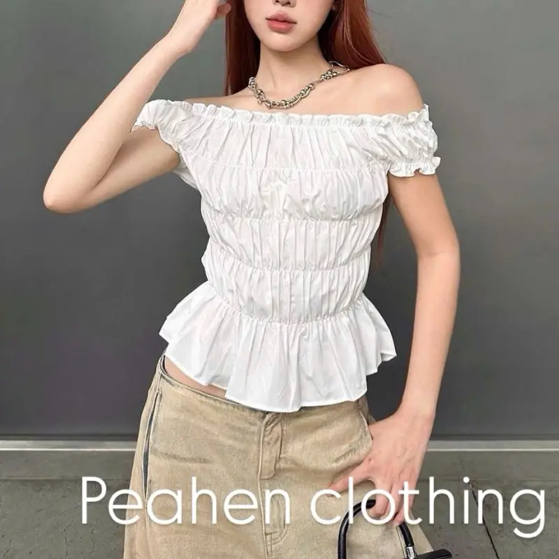 Peahen clothing - BUNNY TOP mang 2 kiểu 4 màu : đen , kem , trắng , đỏ đô