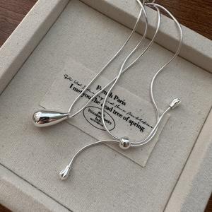 สร้อยคอหยดน้ำ เรียบหรู ราคาไม่แพง สไตล์จีนใหม่ ทันสมัย ระดับไฮเอนด์ เหมาะสำหรับฤดูใบไม้ร่วงและฤดูหนาว โซ่เสื้อกันหนาว สำหรับผู้หญิง เครื่องประดับเฉพาะเรียบง่าย ดึงออก