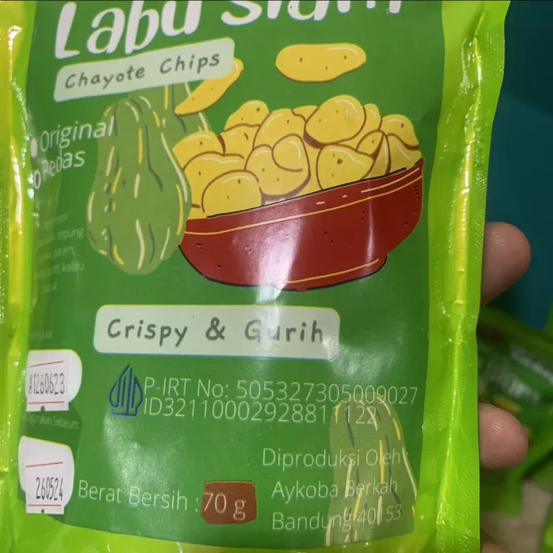 Snack cemilan Keripik Labu Siam AYKOBA Chayote Chips 3