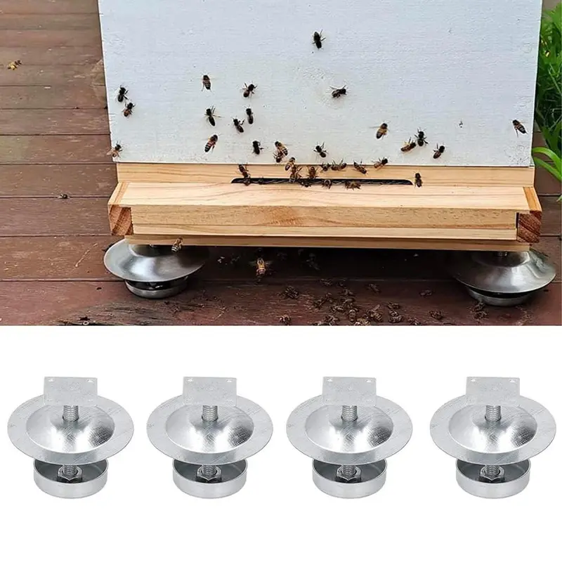 4x Beehive Base Beehive Feet 2.76'' Height Beekeeping Supplies Sturdy Portable Beekeeping Tools Beehive Support for Workshop Outdoor Home 4