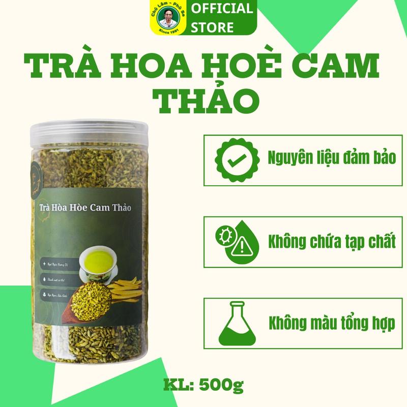  Trà Hoa Hòe Cam Thảo Hộp 500g Chú Lâm Phù Sa Chính Gốc Bách Thuận - Thái Bình Thủ Công - Giảm Huyết Áp trà matcha hữu cơ Nước Trà Tea Chè trà  lá Chua 