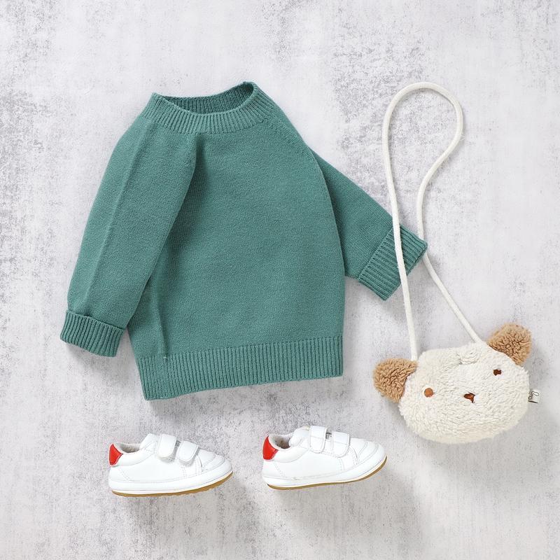Product Introduction of Toddler Autumn Winter Knit Sweaters Long Sleeve Round Neck Solid Color Knitwears 59