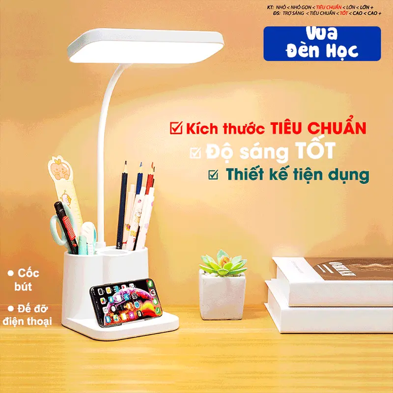 Đèn học tích điện điều chỉnh 3 chế độ màu dung lượng khủng 3200Mh bảo vệ thị lực Toro Việt Nam 3