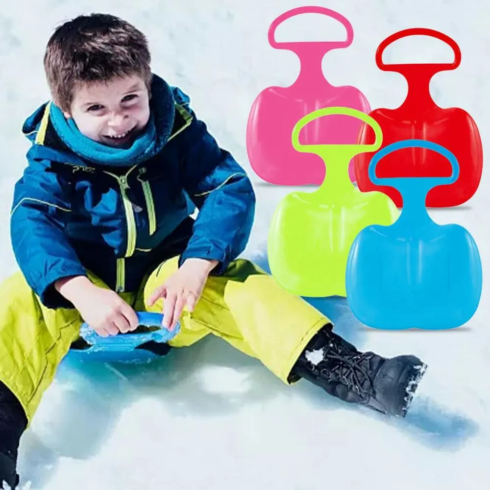 Plastic Grass Toboggan Sleigh SKI Board Kids Snow Sledge Sand Slider Luge Snow Sled