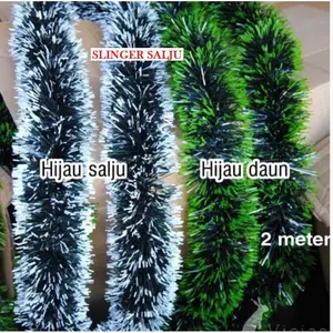 2meter x 9cm Tinsel Slinger Salju Bintang Hiasan Pohon Natal Dekorasi Ruangan Hotel Ballroom Rumah