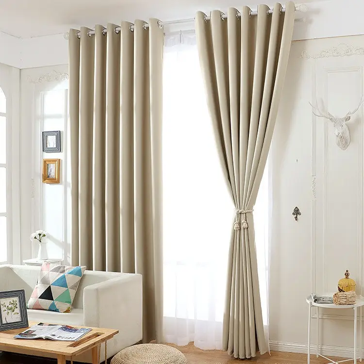 24 Colors Blackout Curtain For Sliding Door 90% Shading Langsir Window Drape Bedroom Living Room Customise Free