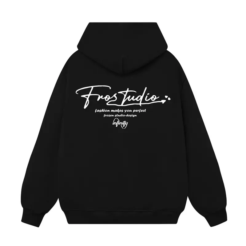 Áo hoodie unisex basic họa tiết in chữ  Frozen Infinity nam nữ mặc đều đẹp 1
