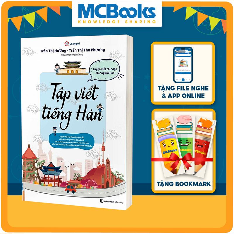 Sách Tập viết tiếng Hàn - Luyện viết chữ đẹp như người Hàn phiên bản mới 2023 Tặng bookmark MCBooks