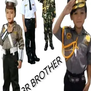 3R BROTHER SERAGAM BAJU PROPESI POLISI TNI PILOT AU SABARA ANAK LENGKAP Fashion Aksesoris Full Lengkap Termasuk Topi Tali Kur Periwit Sabuk Kopel