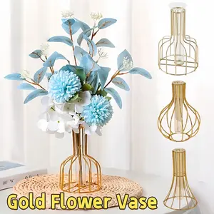 Vas Kaca Besi Dilapisi Vas Bunga Kaca Ruang Tamu Ornamen Desktop Ruang Tamu Pintu Masuk Kamar Tidur Vas / Hiasan Rumah