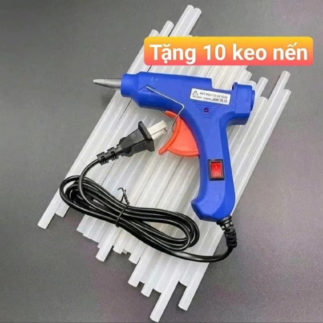 [ Tặng 10 Cây Keo Nến 25cm ] Máy Bắn Keo Nến 20W Làm Đồ Handmade ,Làm Tháp Trang Trí ,Tháp Nước,Tháp Bánh,..