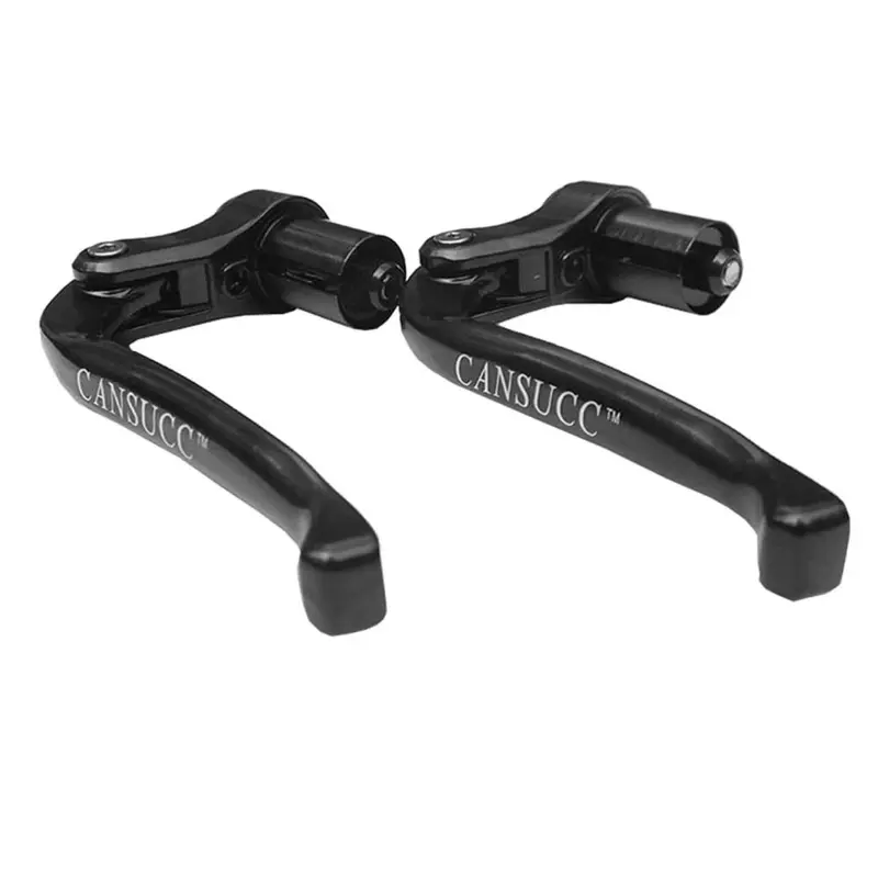 2Pcs  Brake Levers Set Bar End MTB Aero Bar Black Triathlon TT Time 4