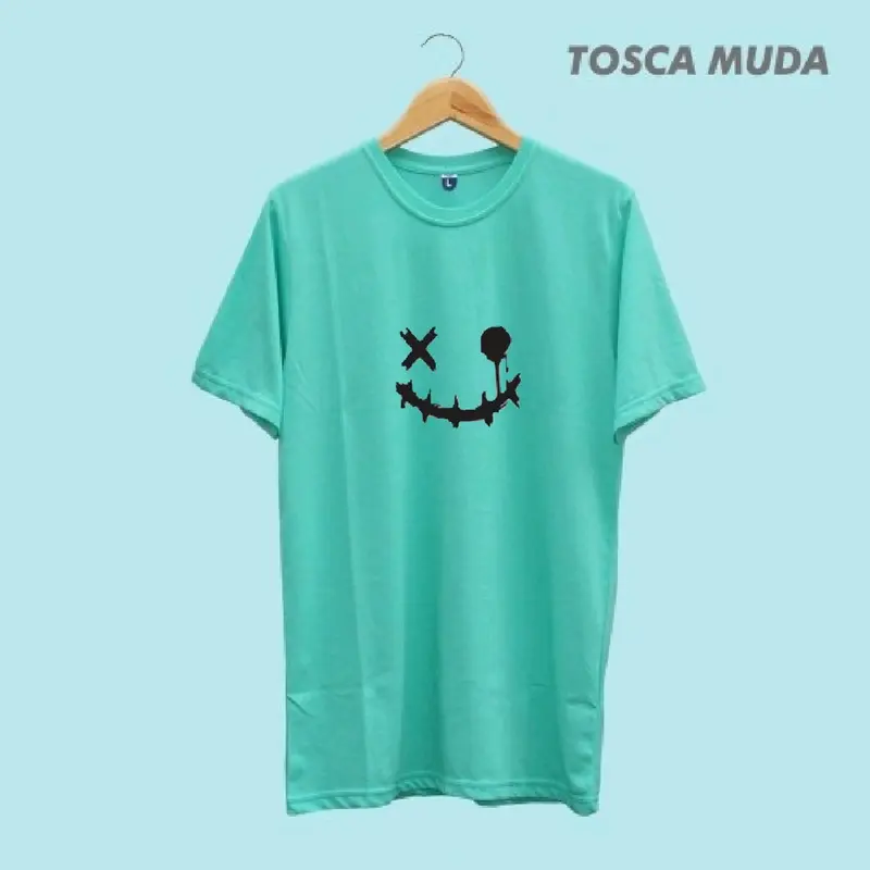 baju oblong dewasa kaos pria wanita motif X0 SENYUM size s m l xl xxl xxxl 6