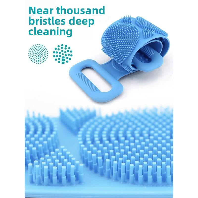  Khăn tắm silicon hình chữ V dài và rộng thích hợp để tắm lưng kỳ cọ lưng kỳ cọ bùn hai mặt mạnh mẽ thích hợp cho nam và nữ có bọt biển trẻ em thần kỳ Lý Tưởng cho các bữa tiệc món quà nhỏ 