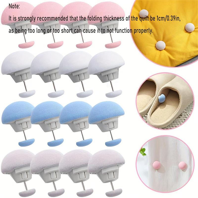 Bed Sheet Quilt Clip, 6 Counts Anti Slip Blanket Buckles, One Button Unlock Duvet Cover Quilt Fixer, Quilt Fastener Clip Holder, Bedding Accessories 3
