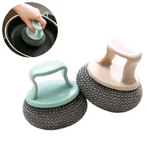 Sikat Cuci Piring Aluminium Sabut Cuci Piring Dengan Gagang Plastik