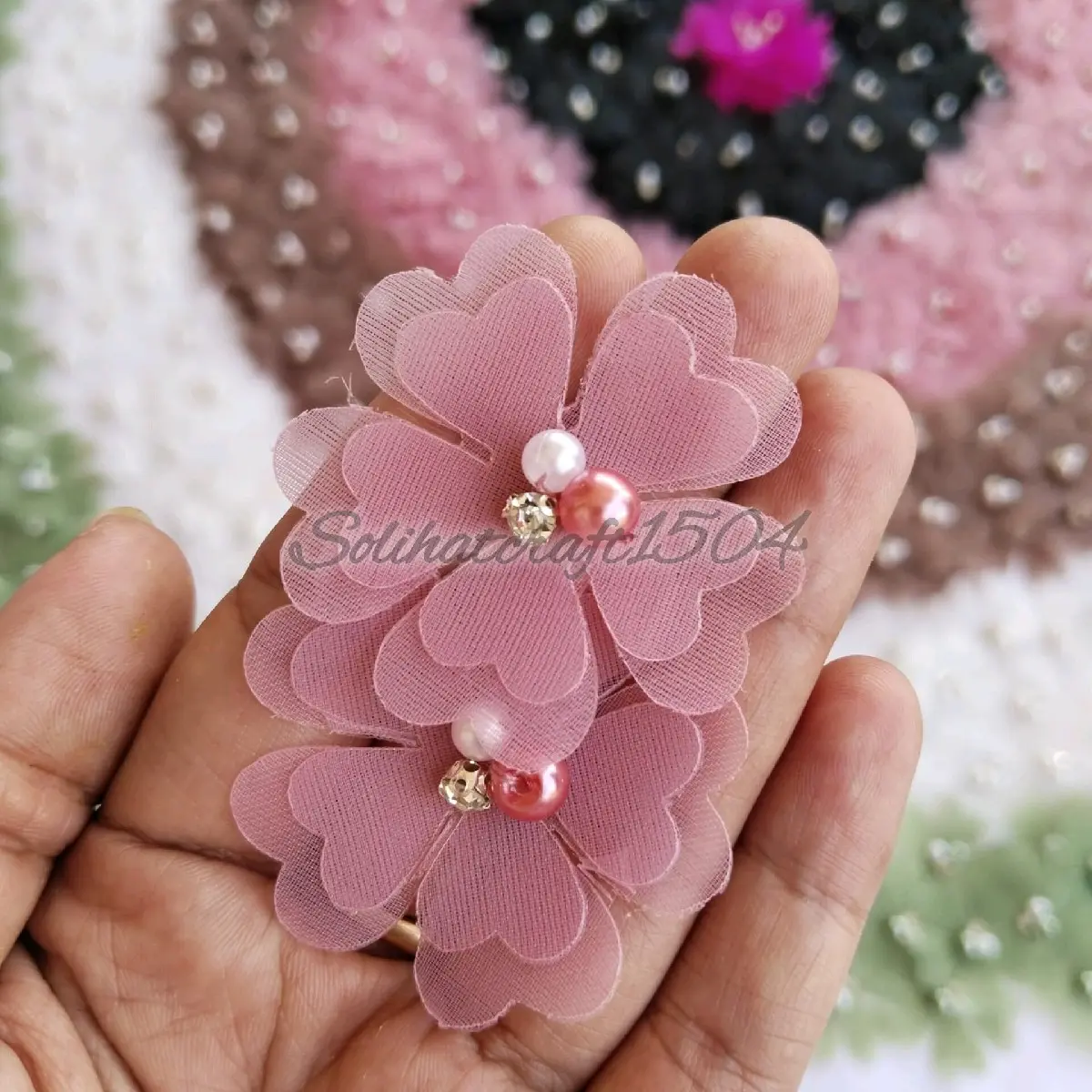 Bunga 3D organza