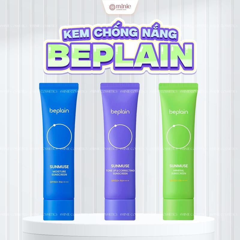 Kem chống nắng BEPLAIN nâng tone, kiềm dầu, dưỡng ẩm Sunmuse Sunscream SPF 50+ PA++++ 50ml Sun Cream Sunscreen