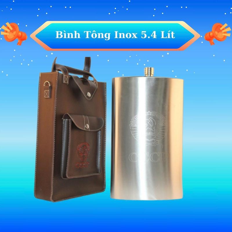 Bình Tông inox 5 lít 304 đựng nước, Đựng Gụ, Bình Inox 5 lít cho các Bác mang đãi Anh em, bạn bè không sợ bể vỡ dày 0,6mm