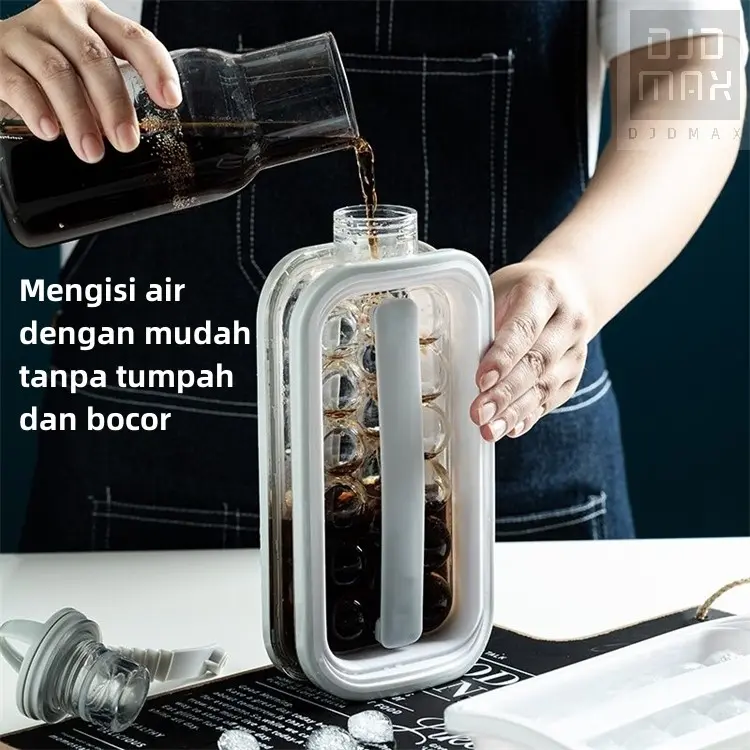XTBC Botol Pembuat Es Cepat Botol Hoki Es Dua Dalam Satu Tempat Buat Es Bulat Rumah Tangga Bulat Cetakan Es Batu Silicone Silikon Cream Kitchenware 2