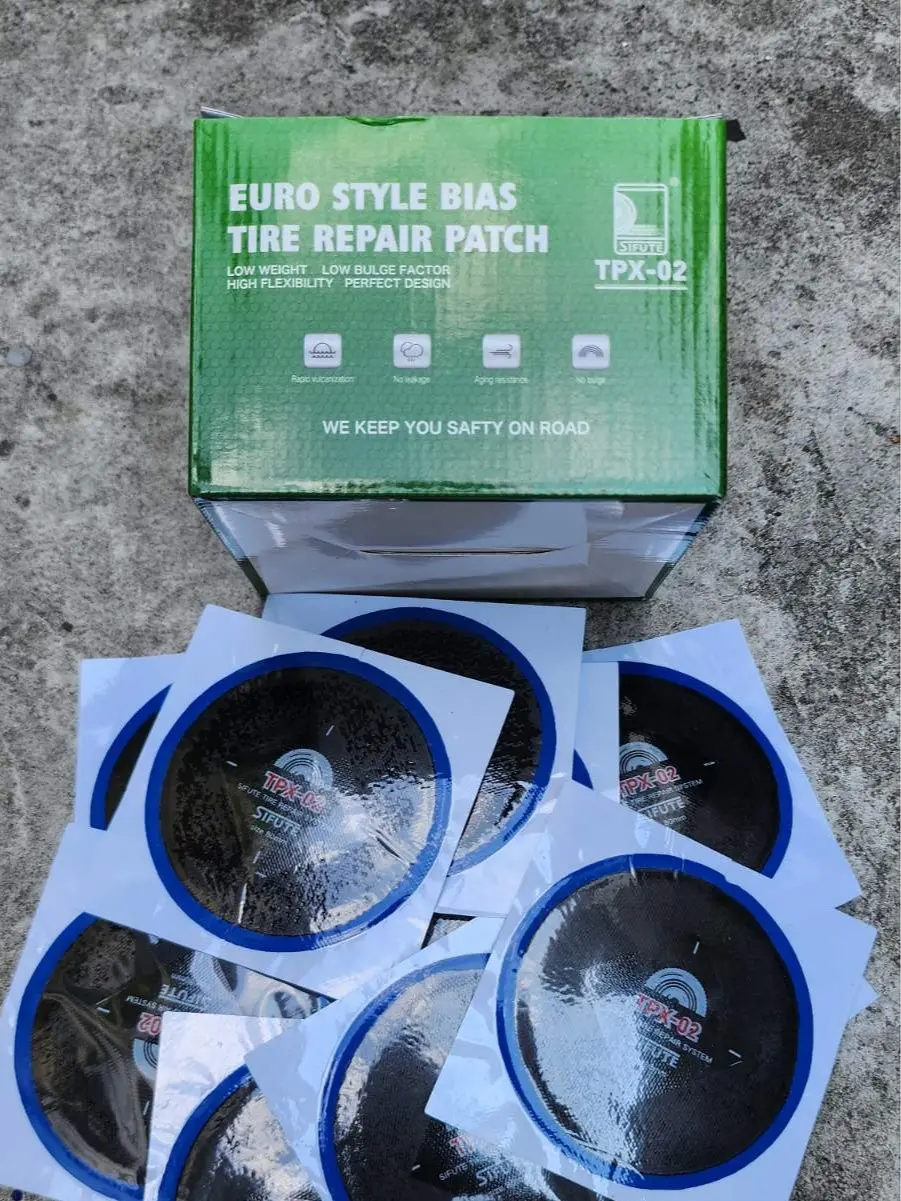 60mm 80mm Bias Vulcanizing patch (euro style) (15pcs) tire patch
