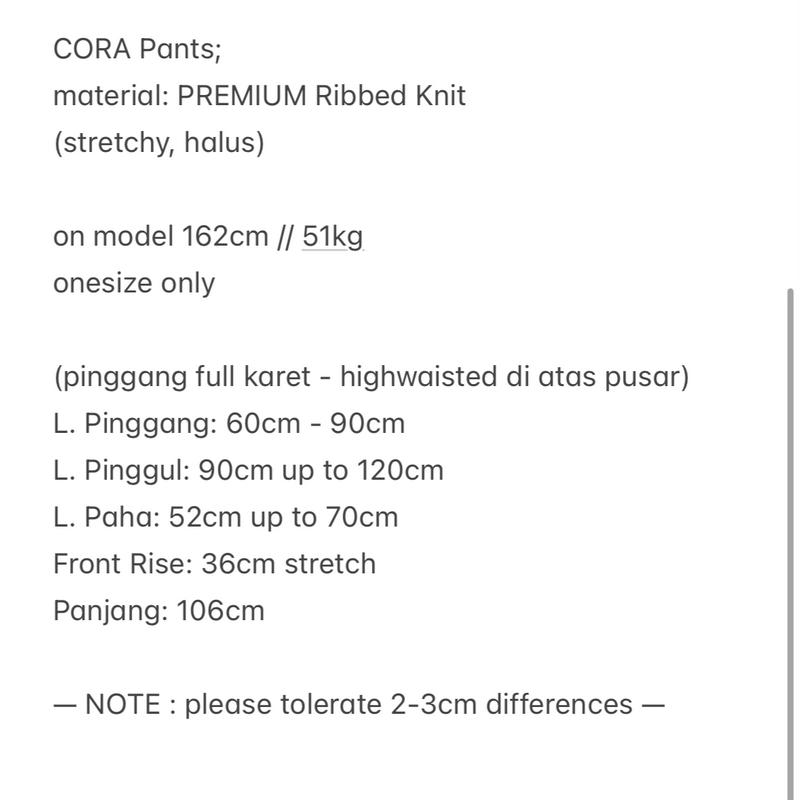 Product Introduction of CORA PANTS - Celana Panjang Knit Wanita Long Cullote Pants Highwaist Loose Flare Cutbray Pants Basic Rib Knit Korean Long Trousers Murah Posha 0