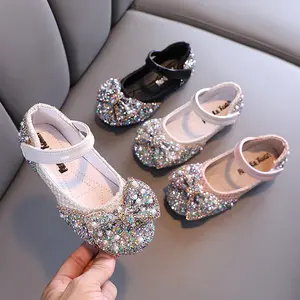 Freya Sepatu Pesta Flat Anak Perempuan Size 21-36 Import Korea Princess Mutiara Blink Terbaru Tanggung Bahan Lembut Nyaman