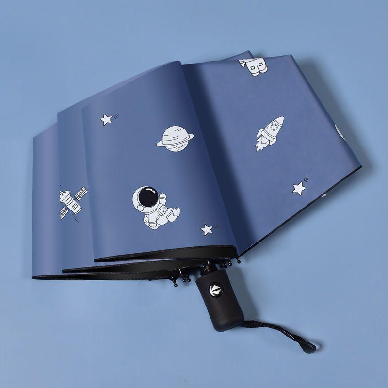 Inaso Payung Otomatis Tombol dan Manual Motif Astronot Minimalis dan Mudah untuk Digunakan Saat Musim Panas dan Hujan Mini Cocok untuk Bepergian HPY102 8