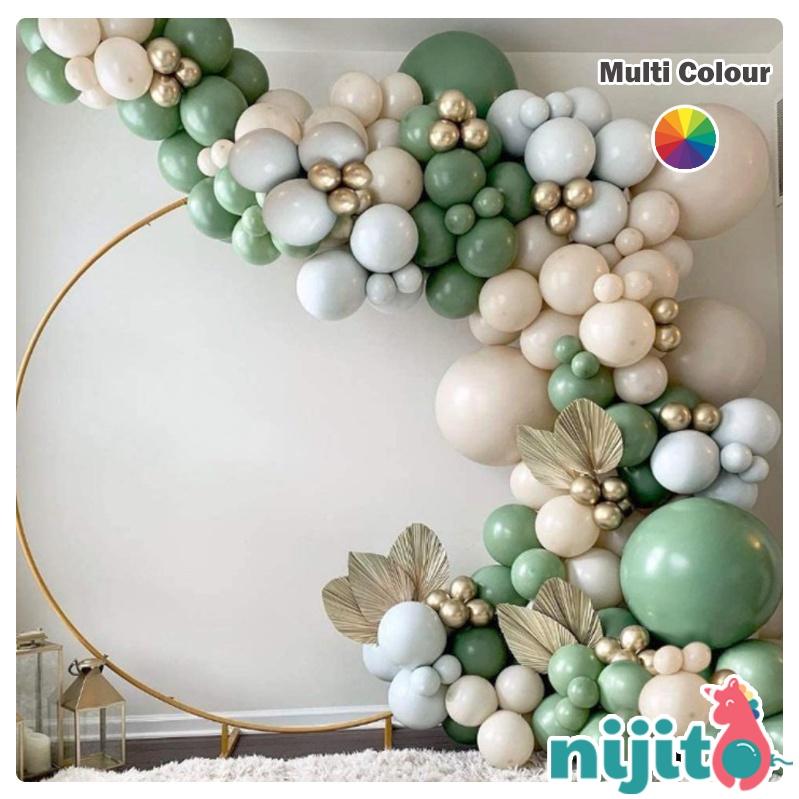 Nijito - Green Colorful Happy Birthday Balloon Set Party Birthday Decoration Balloon Belon Hari Jadi 0