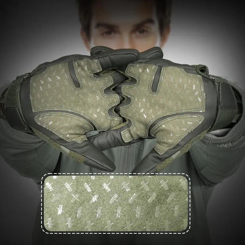 Outdoor Sports Gloves, High Sensitivity Touch Screen Pu Leather Outdoor Mountaineering Training Gloves, Motorcycle Glove, Hunting Cycling Sports Gloves, Men Gifts Ideas, Gift for Boyfriend Husband, Gym Accessories, Hobbies Ideas, Protective Gear 4