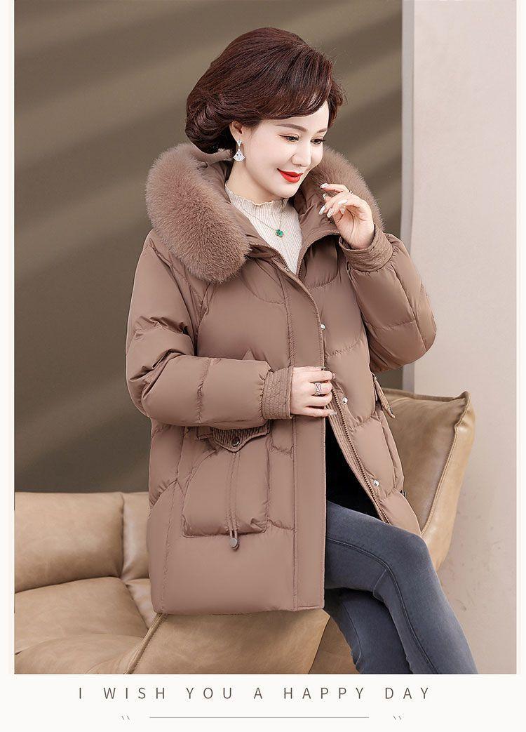 Product Introduction of Áo Khoác Mùa Đông, Dành Cho Phụ Nữ Trung Niên, Lót Lông Cừu, Dày Dặn, Áo Khoác Độn Bông, 40 Đến 50 Tuổi, Phong Cách Phương Tây, Áo Khoác Độn Bông Xuống Top Women Jacket 22