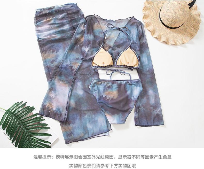 Product Introduction of Áo Tắm Kỳ Nghỉ, Phong Cách Pháp, Bộ Bikini Bốn Mảnh, Dáng Ôm, Váy Xẻ Tà, Hàng Mới Về Mùa Hè 2024 Sport Chạy Bộ 25