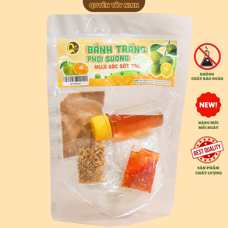 Set Bánh Tráng Dẻo Muối Sặc Sốt Tắc Chua Cay Đậm Vị | Bánh Tráng Quyên Tây Ninh Ăn Vặt Food