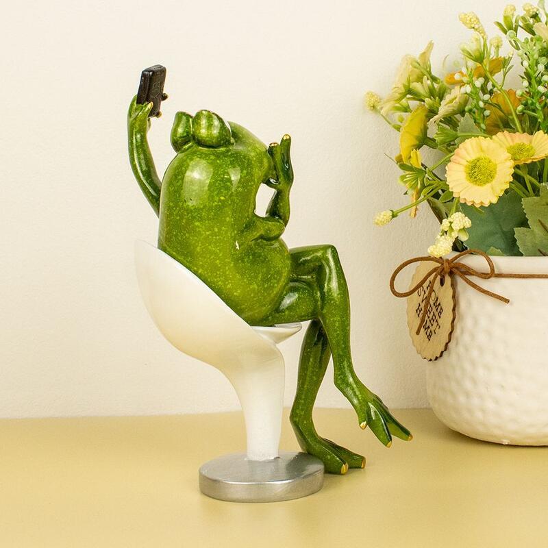 Đồ Trang Trí Nhà Cửa, Thiết Kế Hình Ếch Dễ Thương Và Ngớ Ngẩn, Thích Hợp Cho Bạn Gái, Quà Tặng Vui Nhộn, Trang Trí Phòng Khách Và Máy Tính Để Bàn, Gửi Lời Chúc Mừng Sinh Nhật Decor Thủy Tinh 5