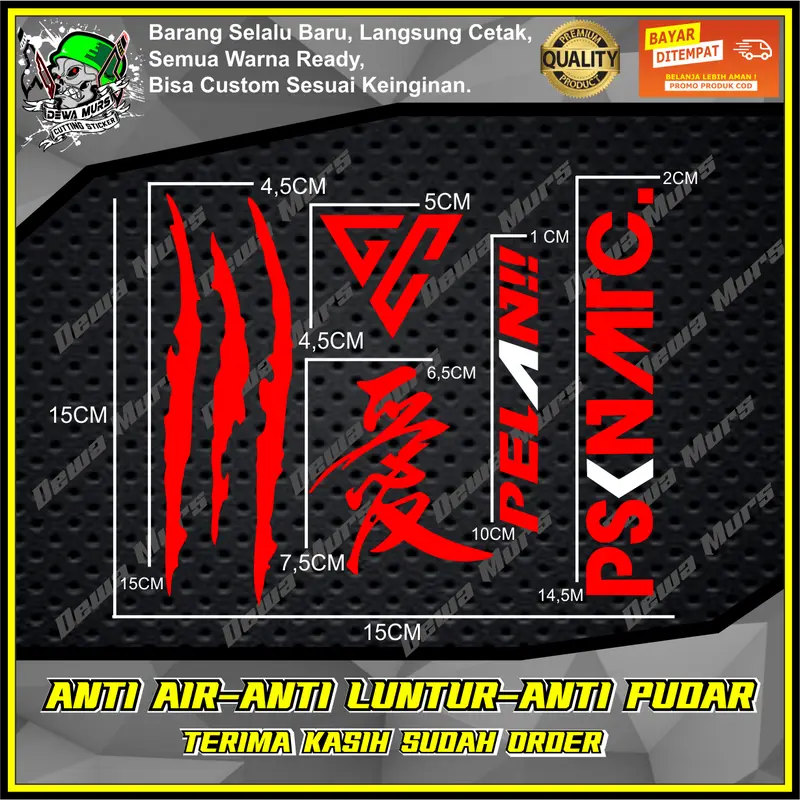 PAKET 5 IN 1 CAKAR GC CINA PELAN!! PASUKANMTC Cutting Sticker 2
