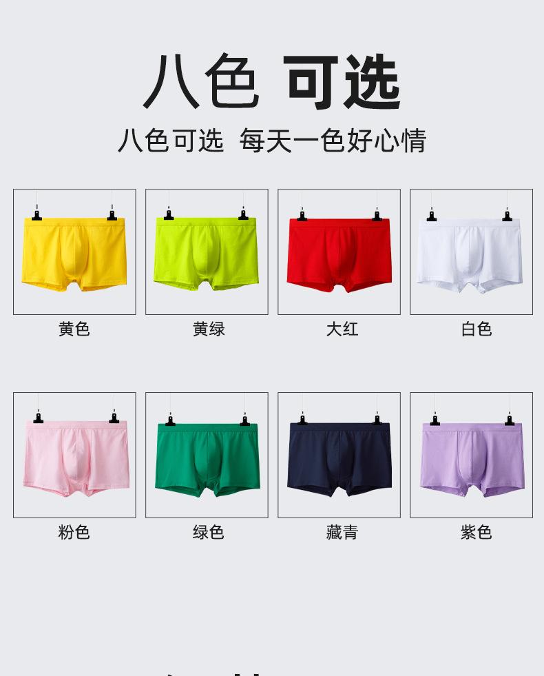 Product Introduction of Men's cotton underwear comfortable men's boxer shorts multi-color 7