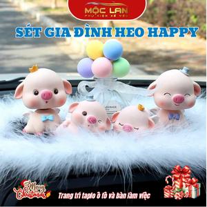 Bộ Set Trang Trí Taplo Ô Tô Heo Hồng Siêu Dễ Thương Dùng Cho Bàn Làm Việc Góc Học Tập Phụ Kiện Nội Thất