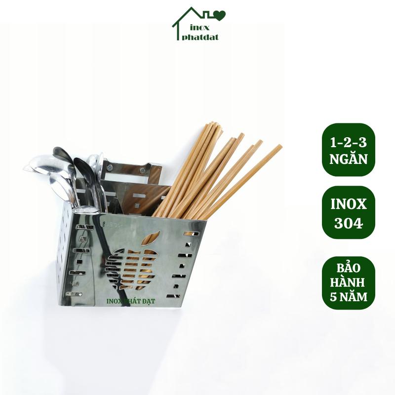 Ống đựng đũa muỗng Inox 304 PHÁT ĐẠT, giá đũa, ống đũa vuông - TikTok ...