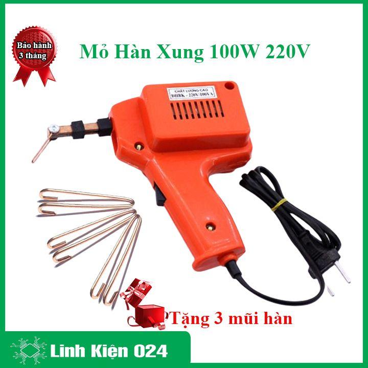 Mỏ hàn xung Bách Khoa 220V 100W 680g tặng 3 mũi hàn xung máy hàn chì điện tử chất lượng cao bảo hành 03 tháng