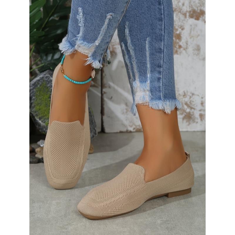 Product Introduction of Women's flat shoes with one strap, breathable square head large size wide foot shoes, casual and light walking shoes for all seasons 42