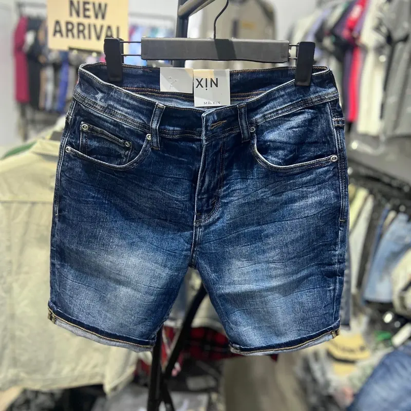 Quần Short Jean nam chất đẹp xịn có độ co dãn form Slimfit ôm  vừa  phải  mặc  trên  gối 1 chút trẻ  trung mặc hàng ngày hoặc du lịch Menswear Có Túi Pants jeans quan 5