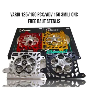 Xenos Cover Radiator PNP Vario 150 CNC Spinner 3mm – Free Baut Stainless untuk PCX 150, ADV 150, Vario 125 Engine Motorcycle