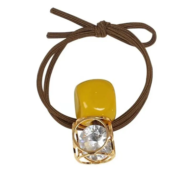 Korean Style Dongdaemun Hair Tie Hollow Crystal Hair Ring Elastic Band Hair Rope Hair Accessories