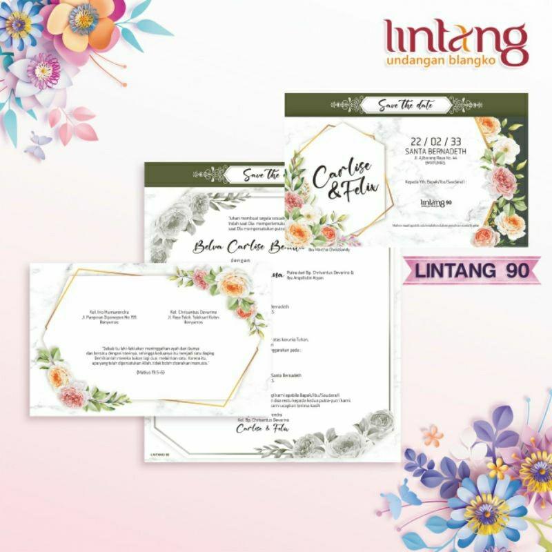 Undangan Pernikahan PROMO Terbatas  LINTANG 90  | Paket Leng Elegan Modern Paket Lengkap 100 PCS Gratis Label & Plastik - JanjiKita | Default