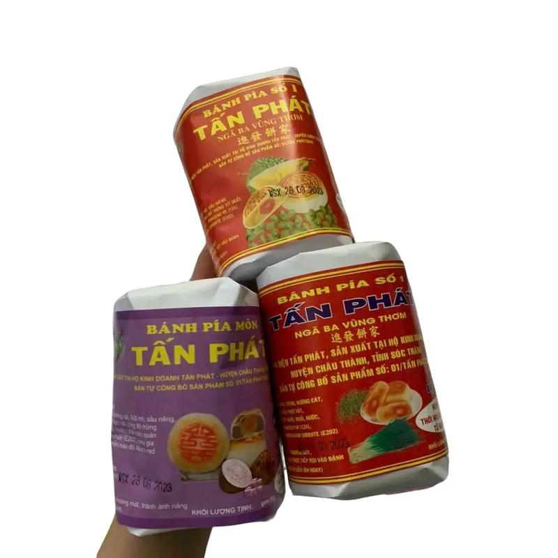 03 bánh Pía xưa gói giấy 4 cái cây