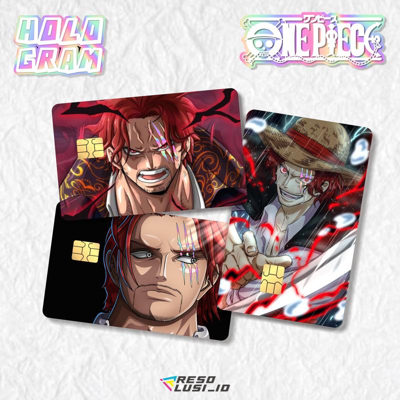 STIKER PELINDUNG KARTU SKIN CARD ATM E-MONEY ONE PIECE SPECIAL SHANKS 0
