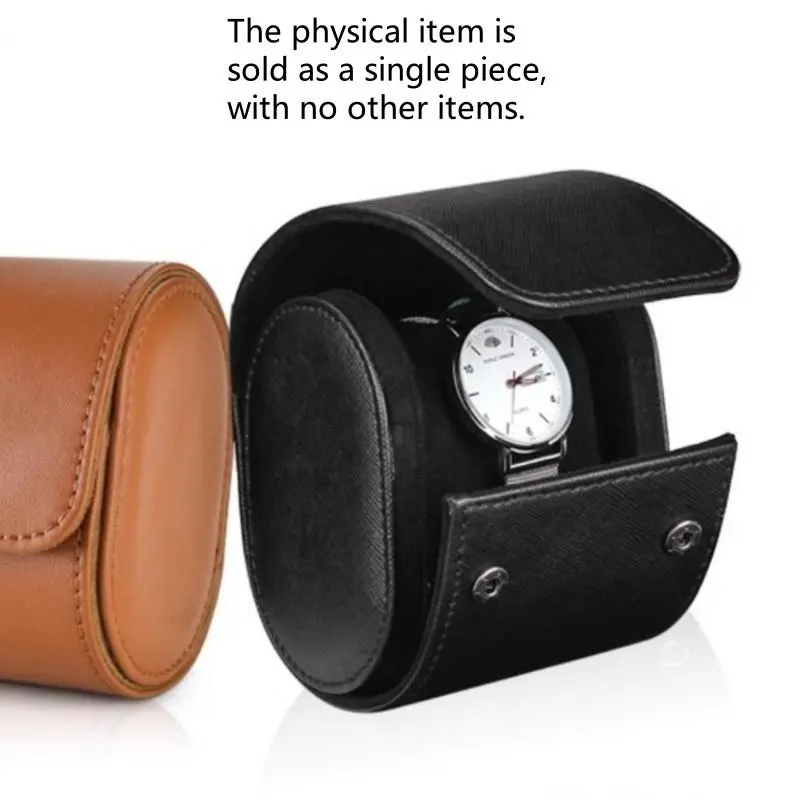 Portable Watch Storage Box, 1 Count PU Leather Watch Organizer, Watch Storage Box for Jewelry, Home Organizer for Travel 3