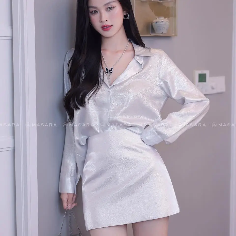Áo sơ mi nhũ sang chảnh Women